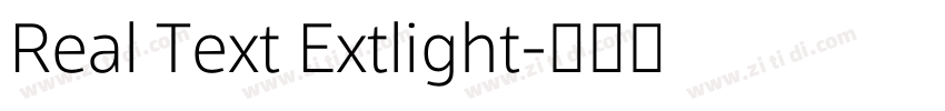 Real Text Extlight字体转换